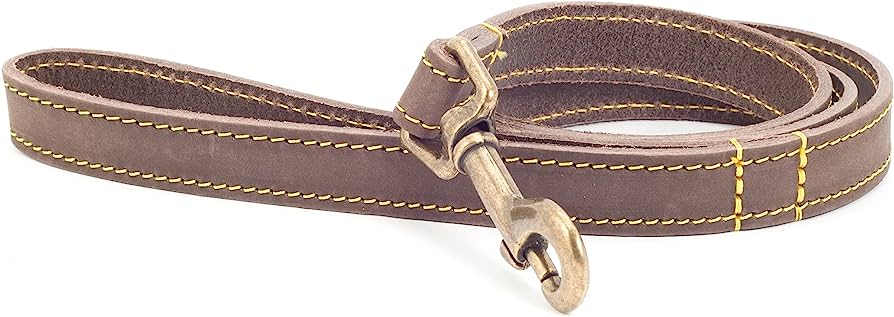 Ancol Timberwolf Leather Luxury Lead. The Heritage Collection.
